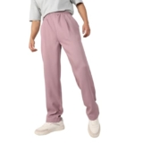Campus Sutra Men’s Blush Pink Tailored Linen-Blend Trousers for Casual Wear | 4 Pockets | Mid- Rise | Elasticated Waist Closure | Trousers Crafted with Comfort Fit for Everyday Wear (Size: 36)