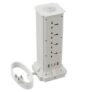 Zebronics Multi-Plug Power Extension, 2500W Max, 8 Universal Sockets, 3M Cable, 20W Type-C PD, 18W USB Fast Charging, Dual Type-C & USB-A Output, Overload Protection, Ambient Light (Power Block 483)
