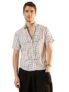 Modeve Men’s Half Sleeve Regular Fit Shirt – Ideal Summer Casual Wear- White-L