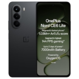 OnePlus Nord CE6 Lite | 6GB+128GB | Hyper Black | Segment’s Fastest Dimensity 7400 Apex Processor | 7000mAh Battery | Segment’s Highest 144Hz Refresh Rate | 50MP Main Camera, 4K Video Recording