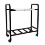 Homly Uni Base Inverter Battery UPS Trolley Stand with 360° Rotating Lockable Wheels | Compact & Rust Resistant Inverter Stand for Home | Supports 1 Inverter & 1 Battery Upto 100 kg – Black & White