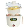 IBELL MPK150PM Multipurpose Electric Kettle, 1.5 Litre, 600W, 2 Cooking Pots & Egg Boiler For Boiling Water, Egg, Stainless Steel Body (White)