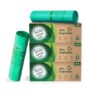 Presto! Amazon Brand – 100% Compostable Garbage Bags | Large (L) | 30 Counts | 10 Bags X 3 Packs | 24 x 32 Inches | Strong and Durable | For Dry and Wet Waste, Green