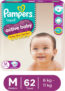 Pampers Active Baby Taped Diapers with Adjustable Fit – M(62 Pieces)