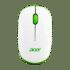 Acer ACR-WRLS/ Wireless Mouse Ambidextrous Optical Mouse ACR-WRLS,1600 DPI, with Soft side grip, Plug-and-Play(2.4GHz Wireless, White, Green)