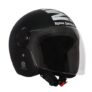 Royal Enfield Helmet Copter Half FACE | Certification: ISI & DOT | Outer Shell – High Impact Grade ABS | Lightweight | Micrometric Lock | MATT Black & White (XL) 62CM