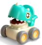 ToyBharat Press n go Dino Cars with Whistle Music for Toddlers, Friction-Powered Dino Cars, Mini Press & Go Vehicles, Montessori Educational Toy for Boys & Girls