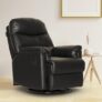 Recliners India – Wave Single Seater Recliner Sofa | 3 Modes of Comfort | Manual Recliner Chair | Swivel & Glider | Living Room Recliner Sofa | 1-Year Manufacturer Warranty | Colour- Black