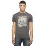 Pepe Jeans Men’s Cotton Slim Fit Graphic Printed T-Shirts, Grey, Medium