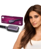 Philips India’s No.1 Hair Styling Brand -Hair Straightener Brush, Naturally Straight in 5 Mins,5X Less Frizz,SilkProtect Keratin Tech,Triple Bristle Fast 50s Heatup,Scalp Protect,For Indian Hair,BHH880