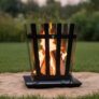 TrustBasket Throne Firepit | Metal Rustic Fire Pit for Garden & Balcony 18 inch | Portable Bonfire Pit Outdoor | Campfire Pit & Home Waste Incinerator | Easy Assembly Outdoor Fire Place for Evenings