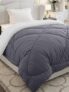 Monte Carlo Polyester Comforter Single Bed | 200 GSM Lightweight & Reversible | Soft Quilt for Mild Winter | Easy Care All Season Comforter (Charcole) | 59 x 87 Inches