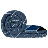 Story@HomeSingle Bed Comforter 180 GSM Reversible Microfiber | Comforter Single | AC Comforter Single Bed | Lightweight All Season Comforter | Blanket Single Size – Blue & Navy Blue