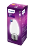 Philips 4-watt Filament Candle LED Bulb | Diffused Candle Bulb for Home & Decoration | Bulb Base: E27, Warm White | Pack of 1