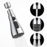 Misamo Enterprise Kitchen Faucet Extender, Chrome Plated, 3-Mode Spray Head, Flexible Extension