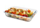 SignoraWare Bake ‘N’ Serve Brorsilicate Glass Zig zag Rectangular Dish | Microwave & Dishwasher Safe | Elegant & Durable Design | Ideal for Baking, Serving, Storing & Reheating Food (1 LTR | Clear)