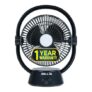 IBELL Portable Table Fan Rechargeable For Home, Mini Size, High Speed, With 2 LED Light Settings, 3 Speed Modes, USB Charging, High Speed (Black)