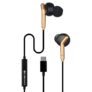 ZEBRONICS Type-C Wired Earphones, in-Line MIC, Deep Bass, 1.2m Cable, 10mm Neodymium Driver, Light Weight, in-Ear Design, Compatible with Mobile, Tablet, Laptop (Black + Gold)
