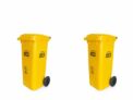 ARISTO Wheel Garbage Dustbin 120 LTR – Yellow Pack of 2
