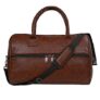 GOLDLINE Men’s, Women’s Leather Duffle Bags – Large Size (Tan, 50 L)