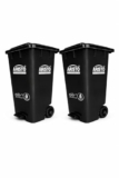 ARISTO Plastic Wheel Pedal Garbage Dustbin 65 LTR (Black //Black) Pack Of 2
