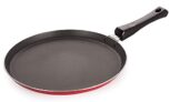 Nirlon Gas Stove Compatible Aluminum Non Stick Flat Tawa/Gridle 27cm with Bakelite Handle(26mm Classic_FT12)