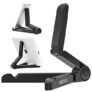 GIZGA ESSENTIALS Portable Tabletop Tablet Stand Mobile Holder, Desktop Stand, Cradle, Dock for iPad, Smartphone, Kindle, E-Reader, Fully Foldable, Adjustable Angle, Anti-Slip Pads, Black