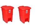 ARISTO splash plastic pedal dustbin 25 Ltr RED/RED (COMBO)