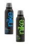 Nike Men Ultra Blue & Ultra Green Deodorant Spray (Pack of 2) – 200ml Each | 24H Freshness | No White Marks or Yellow Stains | Skin-Friendly Deo| 0% Aluminum Salts