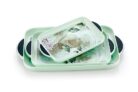 HomeWiz Kitchen Designer Rectangular Serving Tray,Food-Grade, Durable Plastic with Glossy Finish,BPA-Free, Easy-to-Clean,Perfect for Tea, Coffee, Snacks, Breakfast, & Dining,Décor,Pastel Green