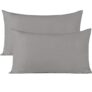Soft Pillow Covers 21 x 32 Inches – Egyptian Cotton 600 Thread Count Set of 2 Pillow Cover Set Envelope Closure Hotel Quality Pillowcase – Gray