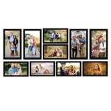 Amazon Brand – Solimo Collage Set of 10 Photo Frames ( 6 X 10 Inch – 10), Black