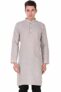 Amazon Brand – Anarva Men’s Handloom Cotton Solid Kurta Long Sleeves Straight Knee Length Long Shirt (K006grey_Grey_Medium)