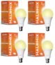 Halonix 12W LED Light Bulb | Yellow (3000K) |Pack of 4|Energy Efficient| 4kv Surge Protection | High Lumens per watt, B22