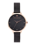 French Connection Women’s Amour Analog Watch Black Strap-FCN00018E