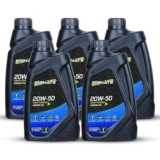 Signate 20W50 Street Race Bike Engine Oil 1L, High Performance Engine Oil for Motor Cycle, Maximum Gear Protection & Efficient Performance Bike Oil (Pack of 5)