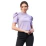 Marie Claire Women Casual Lavender Colour Round Neck Solid Regular Top
