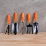 PLANETXERO Gardening Tools Kit (Set of 5), 2 Trowels, Hand Fork, Weeder, Cultivator,| Manual Tools Kit for Home Garden, Indoor and Outdoor Gardening (GTK)