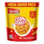Kwality Corn Flakes 800g | Made with Golden Corns | 99% Fat Free, Natural Source of Vitamin & Iron | High in Protein & Fiber | Healthy Breakfast Cereal