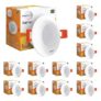 wipro Garnet 3W Led Mini Downlight for Home & Cabinet| Warm White (2700K) | Compact Design with 120° Beam Angle | Recessed Down Light for False Ceiling | Cutout-2.3 Inch | Pack of 12,Polycarbonate