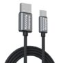 Dubstep Blaze Flash 50W USB Type C Nylon Braided Cable 3.5 A 1.25m Supports All Fast Charging Technologies (Compatible with Mobile, Tablet, Laptop, Speakers, Grey, One Cable)