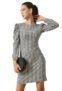 Arbiter Collection Women Mini Dress (73_Check_S) Black
