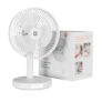 Orient Electric Vento Rechargeable Table Fan | 2000 RPM High Speed Airflow | USB Type-C Charging | 3 Speed Control | 60° Tilt Adjustable | Portable Desk Fan with LED Light for Home, Office & Study