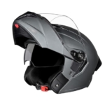 STUDDS Trooper ISI and DOT Certified Matt Finish Flip-up Full Face Helmet for Men and Women with Inner Sun Visor (Matt Gun Grey M)