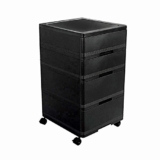 Cello Plastic Storewell Storage Cabinet, Black, 43.2D x 38.1W x 69.5H Centimeters
