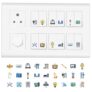 11 Strokes Switch Board Stickers for Home – 3 Sheets Self Adhesive, Electric Switch Board Covers, Vinyl Transparent Stickers for Switches, Light Fan Stickers, Wall Switch Board Stickers, 22.9 cms