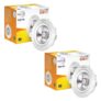 wipro Garnet 3 W Slim COB Downlight for False Ceiling | Neutral White (4000K) | Ceiling or Cabinet Light with Adjustable Optics | Pack of 2