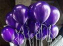 AMFIN® (Pack of 25) 10 inch Metallic Balloons Purple for Birthday Decoration, Decoration for Weddings, Engagement, Anniversary – Dark Purple