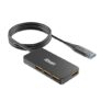 Foxin 4-in-1 USB Hub Ultra Slim | 4 x USB Ports with 1.5 Meter Cable | 480 Mbps Transfer Speed | Multi USB Port Connector for Laptop, PC, Mac | Plug & Play Multiport Adapter – FUH 002