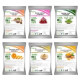Henureeka Organic Face Pack Powder Combo Of Sandalwood (chandan), Rose Petal,Multani Mitti, Orange Peel, Neem Leaf And Kasturi Turmeric Powder for Face and Skin Care (50gm Each Packet)300gm